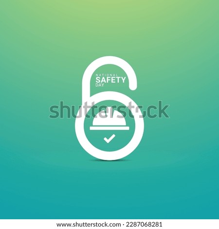 National Safety Day. 3D illustration