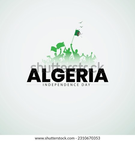 Algeria independence day. 3D Illustration
