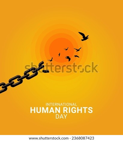 International Human Rights Day. Creative Human Rights Day. Human Rights creative design for banner, poster, and 3D Illustration.