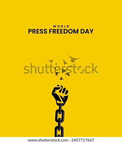 World Press Freedom Day or World Press Day. 3D illustration