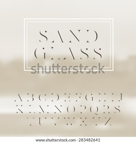 Vector high contrast font 'Sandglass'. High quality design element Stock fotó © 