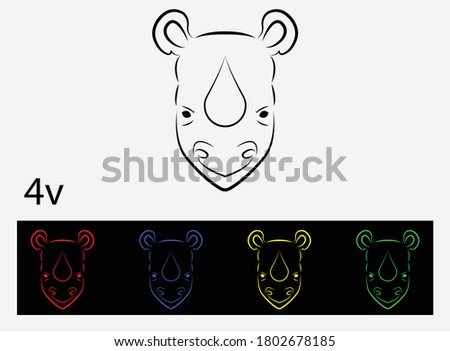 rhinoceros icon, vector for rhinoceros, new rhino art,
logo for rhinoceros, all new icon for rhino, Vector illustration of a silhouette of a rhino, Continuous line rhinoceros head, rhino vector illust
