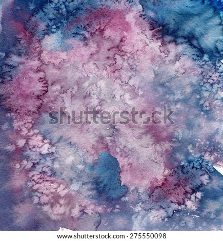 Watercolor local blue and pink salt background