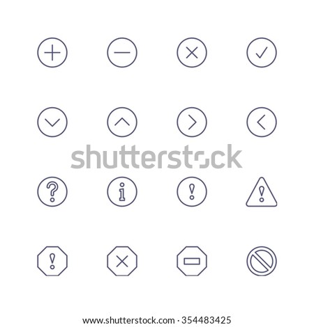 Symbols and arrows icons