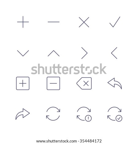 Symbols and arrows icons