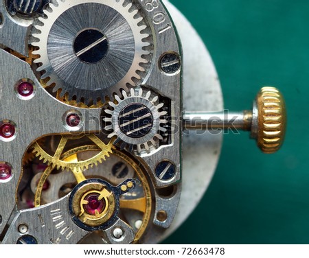 Old clock mechanism. Element of design.