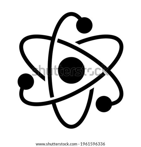 atom icon. molecular sign on white background color editable