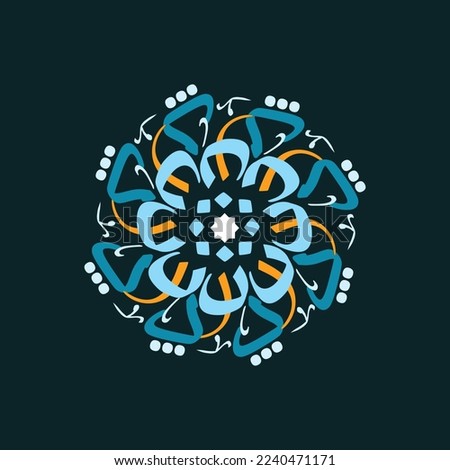 Random Arabic letters with Mandala Art style,Translation is conversion of some characters : 'N, D, and A' Foto stock © 