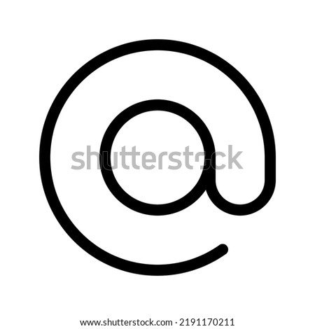 At Sign Icon Vector Symbol Design Illustration