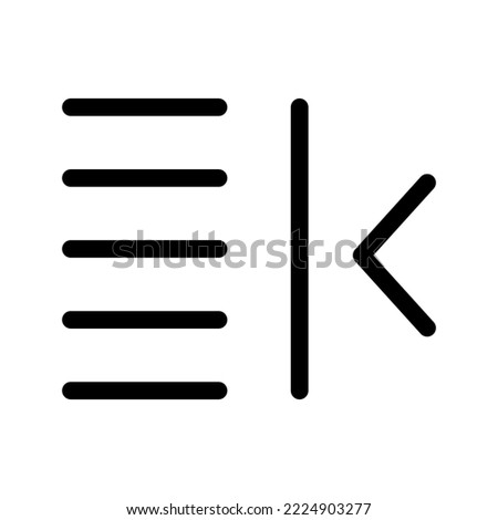 Left Indent Icon Vector Symbol Design Illustration