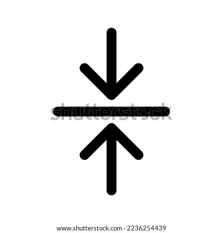 Align Vertical Center Icon Vector Symbol Design Illustration