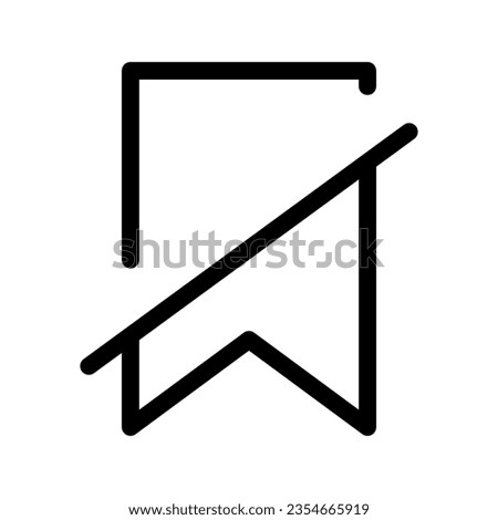 Dismiss Bookmark Icon Vector Symbol Design Illustration