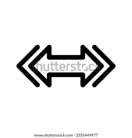 Move Horizontally Icon Vector Symbol Design Illustration