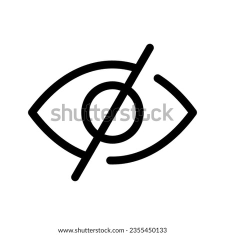Eye Slash Icon Vector Symbol Design Illustration