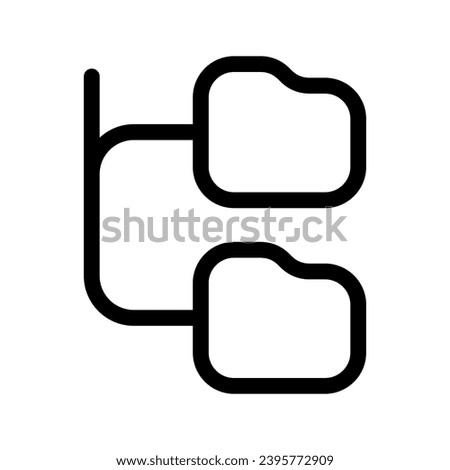 Folder Tree Icon Vector Symbol Design Illustration