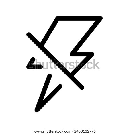 Flash Off Icon Vector Symbol Design Illustration