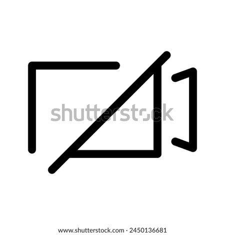 Camera Off Icon Vector Symbol Design Illustration