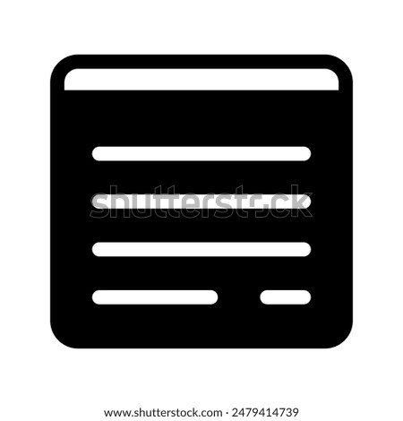 Webpage Icon Vector Symbol Design Illustration