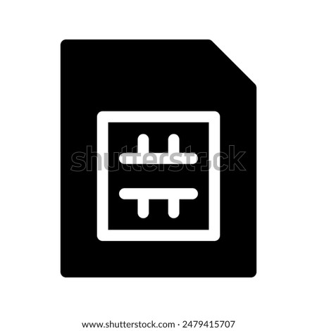 Sim Card Icon Vector Symbol Design Illustration