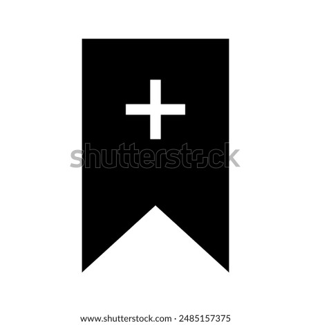 Add Bookmark Icon Vector Symbol Design Illustration