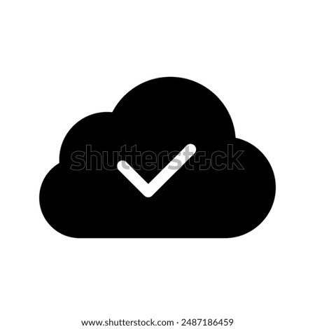 Cloud Check Icon Vector Symbol Design Illustration