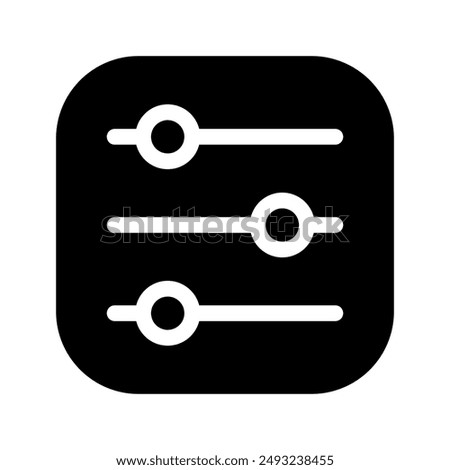 Sliders Icon Vector Symbol Design Illustration