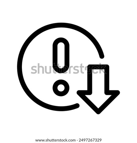 Low Priority Icon Vector Symbol Design Illustration