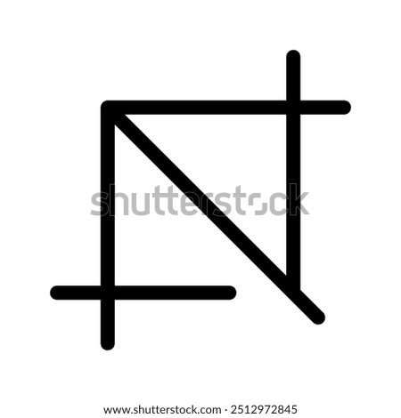 Crop Tool Icon Vector Symbol Design Illustration