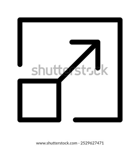 Expand Icon Vector Symbol Design Illustration