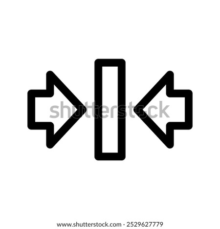 Horizontal Center Icon Vector Symbol Design Illustration