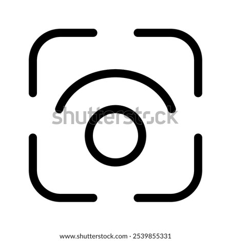 Eye Recognition Icon Vector Symbol Design Illustration