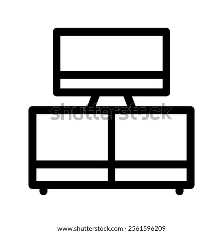 Tv Stand Icon Vector Symbol Design Illustration