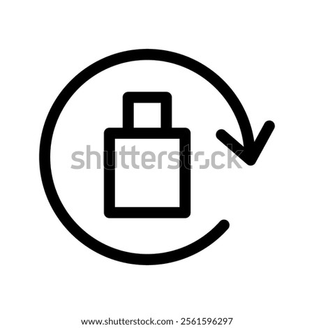 Rotation Lock Icon Vector Symbol Design Illustration