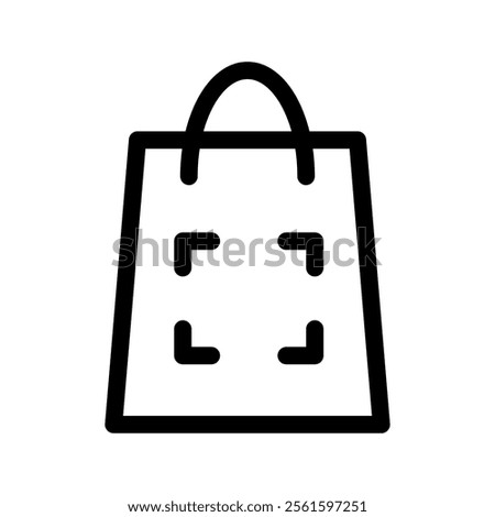 Paperbag Icon Vector Symbol Design Illustration