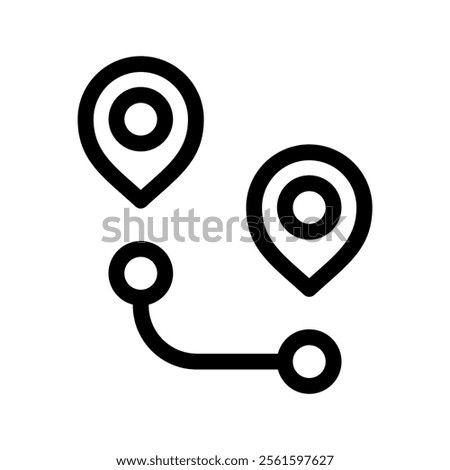 Distance Icon Vector Symbol Design Illustration