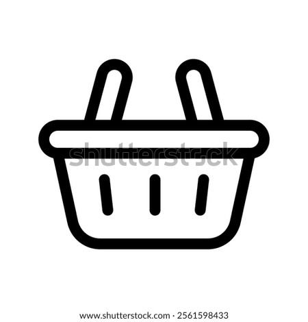 Shopping Basket Icon Vector Symbol Design Illustration