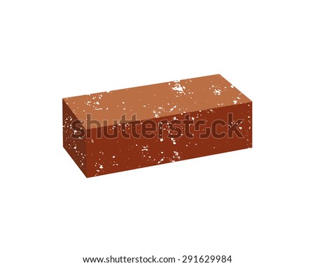 Just Grunge Brick icon. You can use it as logo template - add text, label, badge or your own creative design. Isolated on white background. Vector illustration