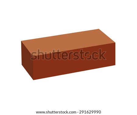 Just Brick icon. You can use it as logo template - add text, label, badge or your own creative design. Isolated on white background. Vector illustration