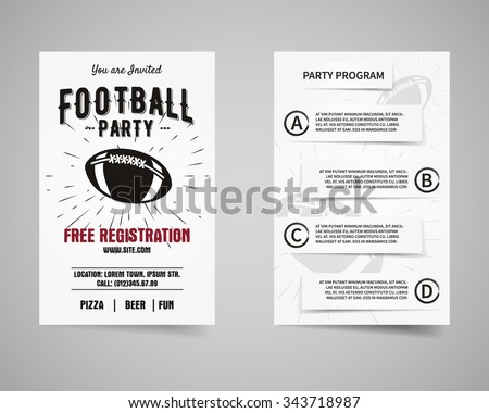 football party invitation background download free vector art football invite template