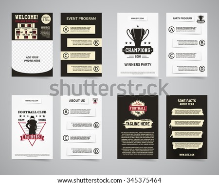 sports flyer design invitation card template download free vector