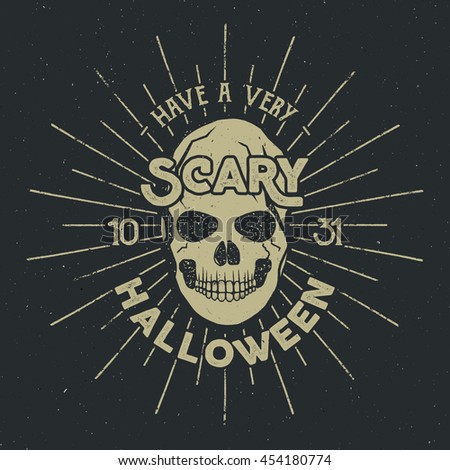 halloween 2016 party label template with skull sun bursts and halloween label template