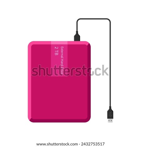 External Hard Drive isolated on white