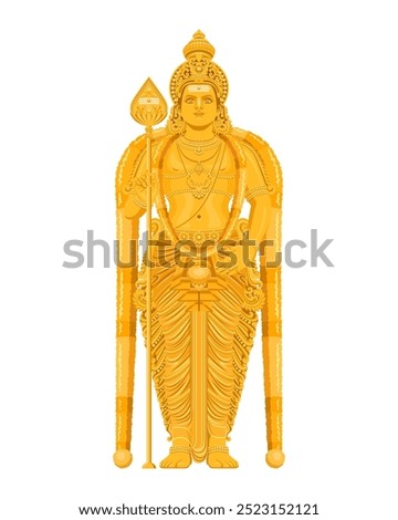 Lord Murugan (Skanda, Subramanyam, Kartikeya) statue.  