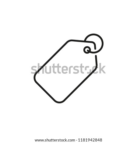 Price tag. Vector icon on line art style
