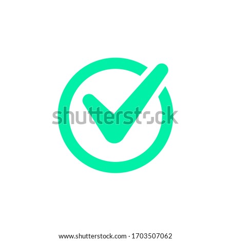 Check mark vector icon or logo. Checkmark isolated on white background