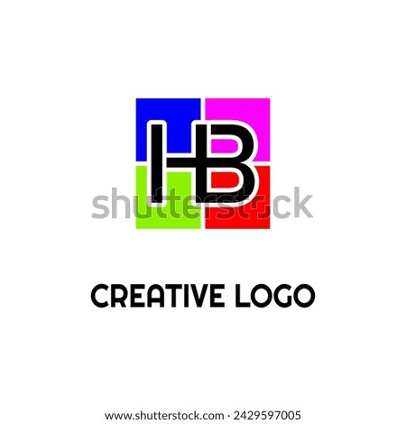 HB letter design logo template suitable for your business