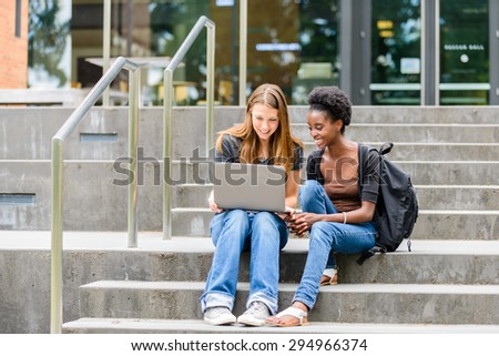 Young female college students