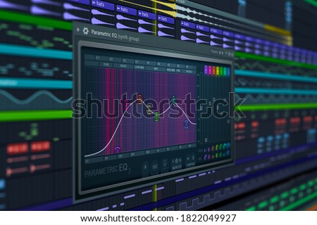 Similar – Image, Stock Photo audio software Waves Music