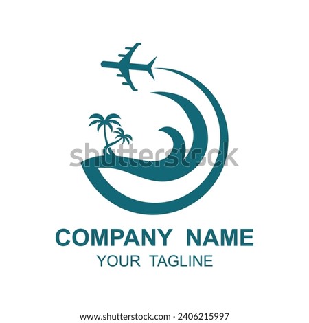 Travel Logo vector icon illustration design. logo suitable for business, airline ticket agents and holidays