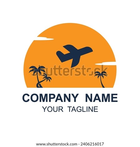 Travel Logo vector icon illustration design. logo suitable for business, airline ticket agents and holidays